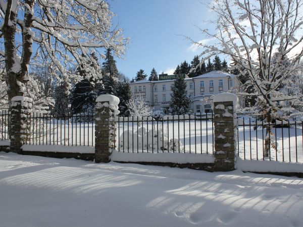 hotel v zimě