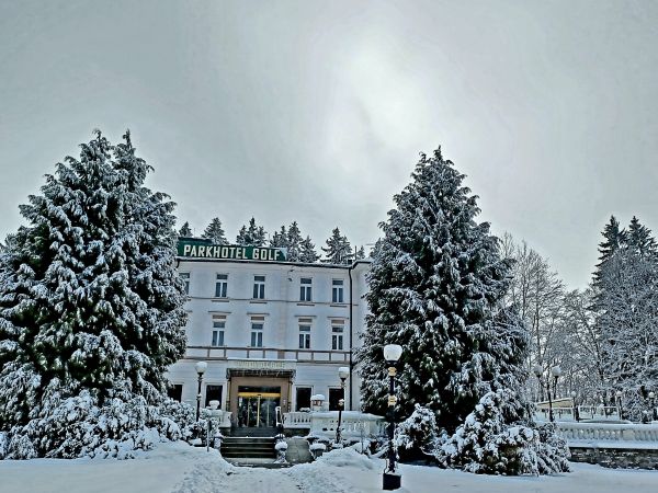 Snowy and cozy Hotel in winter 2022