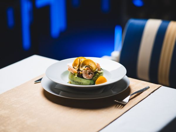 Restaurant krevetový salát